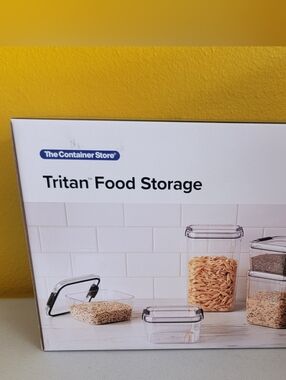 The Container Store Clear Tritan Food Storage Set with Black Lids
